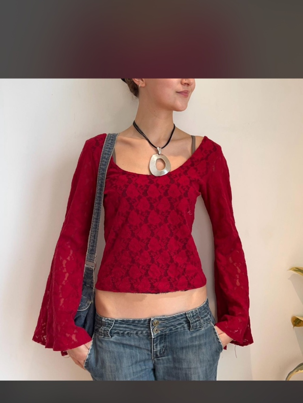 preloved red blouse